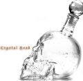Crystal Head Skull Bone Vodka Whiskey Glass Bottle 250ml Decanter Empty Bar Home [01010143]